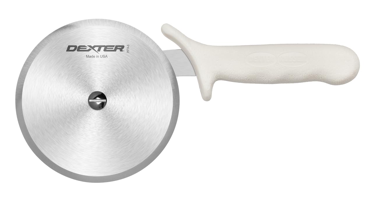 Dexter-Russell 4" Pizza Cutter, P177A-4PCP | SANI-SAFE Series, Stainless Steel Blade with Slip-Resistant Polypropylene Handle | Heavy-Duty Rotary Cutter for Pizza, Pastry & More | Made in USA