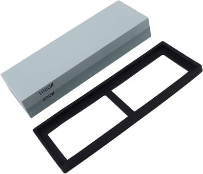 Utoolmart Double-Sided Whetstone Knives Sharpener Sharpening Stone 600/1500 Grit Water Stone for Scissors Razors Carving Tool 1Pcs