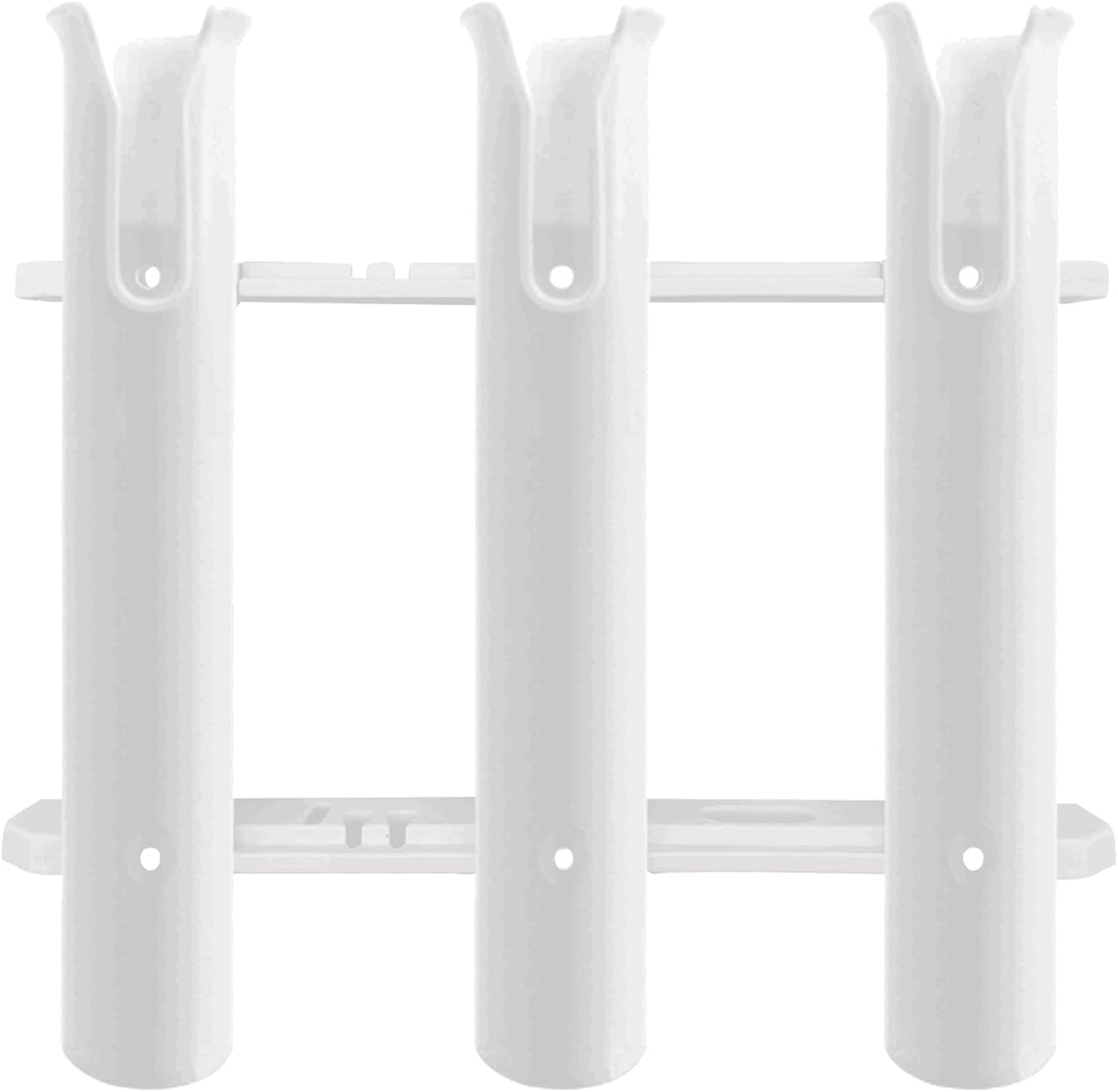 ISURE MARINE Fishing Rod Holder Bracket Wall Mounted Boat Side Mount Tool Holder Tube Links with Screws 2/3/4/6 Pole Tube (White/Black)