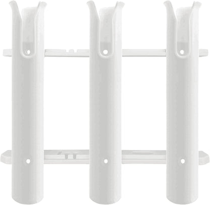 ISURE MARINE Fishing Rod Holder Bracket Wall Mounted Boat Side Mount Tool Holder Tube Links with Screws 2/3/4/6 Pole Tube (White/Black)
