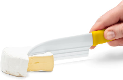 Dreamfarm Knibble Lite 3-In-1 Non-Stick Cheese Knife for Charcuterie, Slicing, Spreading, with Built-In Fork to Serve & Share Foods - 9" Black