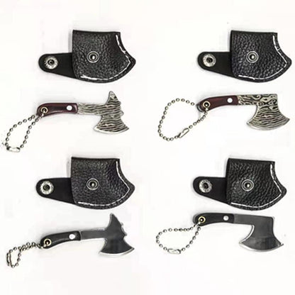 Damascus Pocket Knife Set Mini Chef Tiny Cleaver for Package Opener Box Cutter - of 4