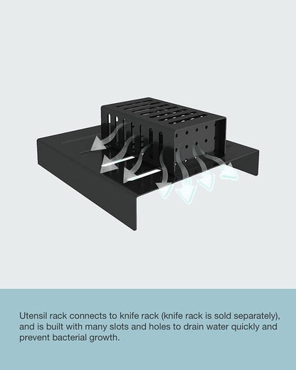 Kitchen Wall-mounted Knife Holder and Utensil Rack - Under Cabinet Knife and Utensil Storage - Cabinet Door Knife Organizer – Hanging Knives Rack