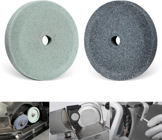 Grinder Sharpening and Honing Stone Set for Bizerba Slicer, Replace for 4022060160, 60223401000, 60223401100