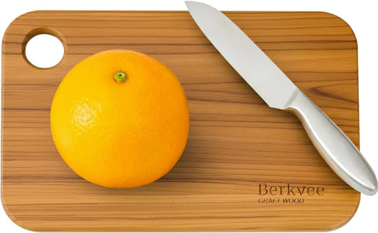 2 Pcs Small Teak Wood Cutting Board for Kitchen– Mini Lightweight Wooden Cutting Board- BPA Free