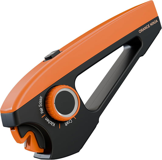 Scissors Sharpener Tool – 4 Angle Settings, Easy Manual Use | For Kitchen, Fabric, Sewing, Craft & Straight Hair Scissors – Quick, Right-Hand Sharpening