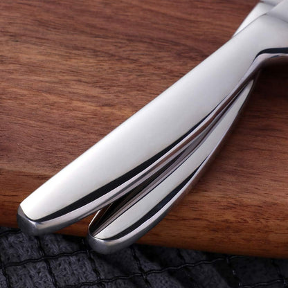 DOCBLACK Stainless Steel Steak Knives set of 8 Serrated Steak Knife Sets with Sharp Blade, 8.66 Inches(22 CM) Silverware Cutlery Table Knives for Steak (Gold)