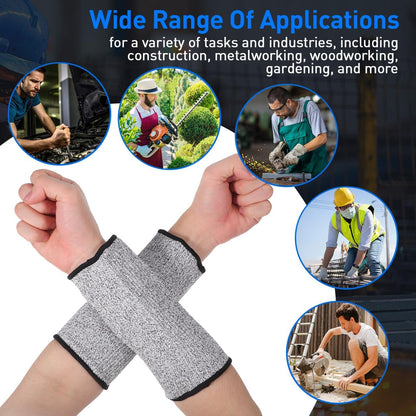 2 Pairs Arm Protectors, Protection Sleeves Forearm Covers Industrial Forearm Protectors Thin Skin and Bruising Cut Resistant Sleeve Level for Gardening Moving Working Size S