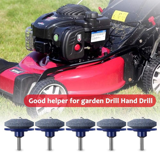 Crafts Man Lawn Mower Blade Sharpener for Any Power Hand Drill by (5 Packs Blue)