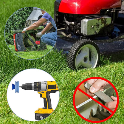 Crafts Man Lawn Mower Blade Sharpener for Any Power Hand Drill by (5 Packs Blue)