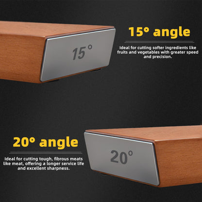 Rolling Knife Sharpener with Magnetic Angle Guide, Professional Rolling Sharpener for 15 & 20 Degree Edges, Sharpening Tool for Kitchen Knives, Industrial Grade Knife Sharpening System
