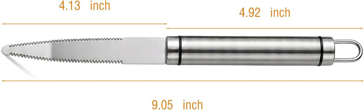 2-Pack Stainless Steel Grapefruit Knife Curved Serrated Blade – Ergonomic Fruit Cutter for Citrus, Dishwasher Safe Kitchen Tool Set