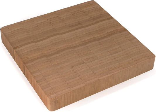 Premium Bamboo End Grain Kitchen Cutting Board Flat - 7" x 7" x 1" - 1 Piece
