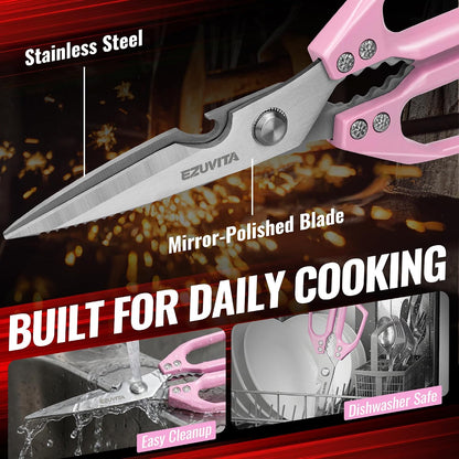 2PC 5-in-1 Kitchen Scissors Set, Multifunctional Shears