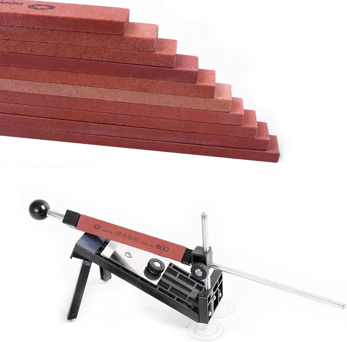 10pcs Sharpening Stone Set-10 Grit Assorted Sizes Whetstone Sharpener Polishing Honing Stone Kit 120#,150#,180#,220#,240#,320#,400#,600#,800#,1000#(5.9x0.47x0.24Inch)