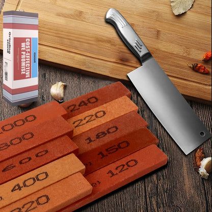 10pcs Sharpening Stone Set-10 Grit Assorted Sizes Whetstone Sharpener Polishing Honing Stone Kit 120#,150#,180#,220#,240#,320#,400#,600#,800#,1000#(5.9x0.47x0.24Inch)