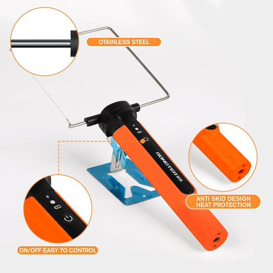 3-in-1 Hot Wire Foam Cutter Tool, Electric Styrofoam Cutter, Orange | Fast Heat-Up, Smooth Cutting for Foam Board & Styrofoam, DIY Crafts, Models & School Projects