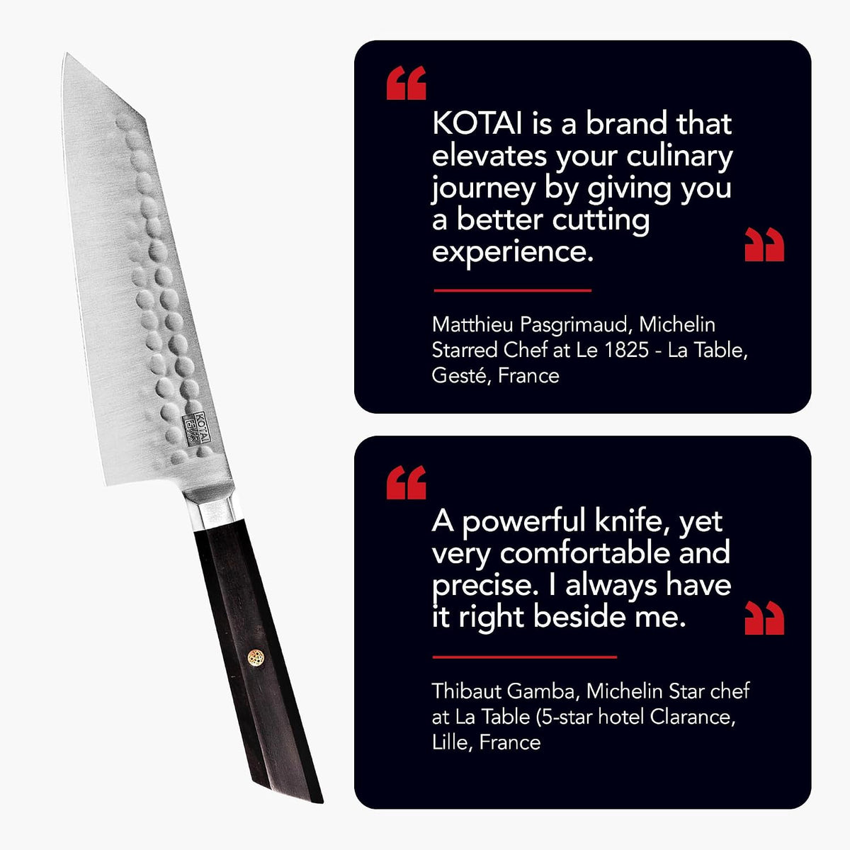 Kiritsuke 8-inch Chef Kitchen Knife | Ultra Sharp Japanese 440C Stainless Steel | Hammered Tsuchime Finish | Ebony Wood Handle | Hidden Full Tang | Bunka Collection Professional Kitchen Knife
