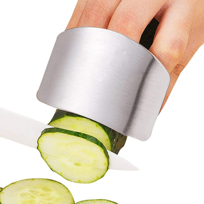 2-PACK Stainless Steel Finger Guard for Slicing & Cutting Protector to Avoid Accidents when Chopping and Dicing Useful Kitchen Tool Gadget