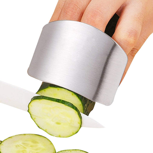 2-PACK Stainless Steel Finger Guard for Slicing & Cutting Protector to Avoid Accidents when Chopping and Dicing Useful Kitchen Tool Gadget