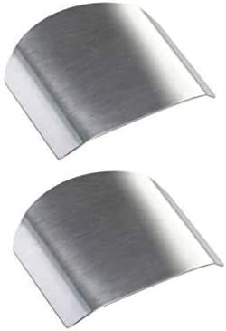 2-PACK Stainless Steel Finger Guard for Slicing & Cutting Protector to Avoid Accidents when Chopping and Dicing Useful Kitchen Tool Gadget