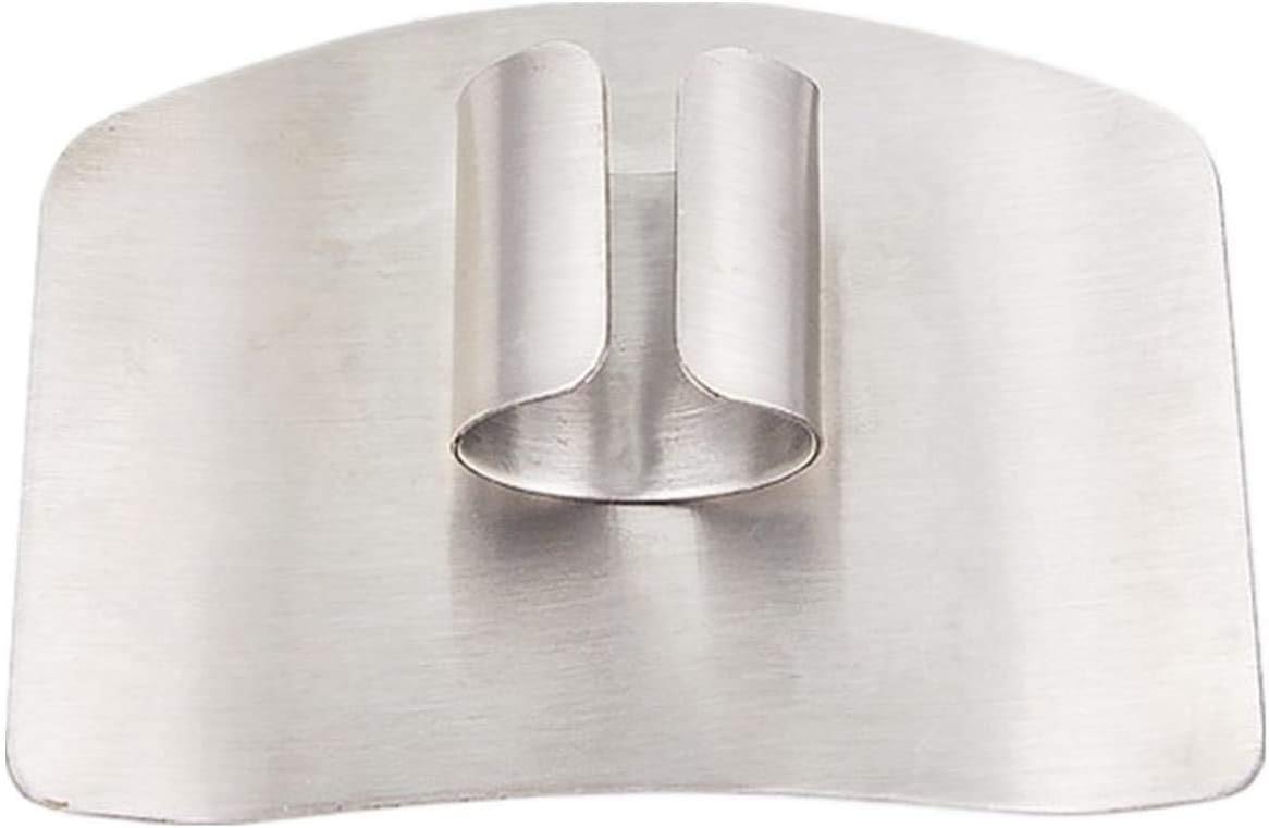 2-PACK Stainless Steel Finger Guard for Slicing & Cutting Protector to Avoid Accidents when Chopping and Dicing Useful Kitchen Tool Gadget