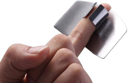 2-PACK Stainless Steel Finger Guard for Slicing & Cutting Protector to Avoid Accidents when Chopping and Dicing Useful Kitchen Tool Gadget