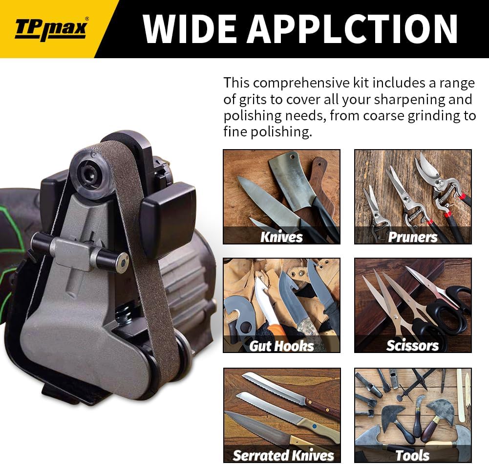 45-Piece 3/4" x 12" Knife Sharpener Sanding Belt Kit for Work Sharp WSKTS-KO, Multiple Grits
