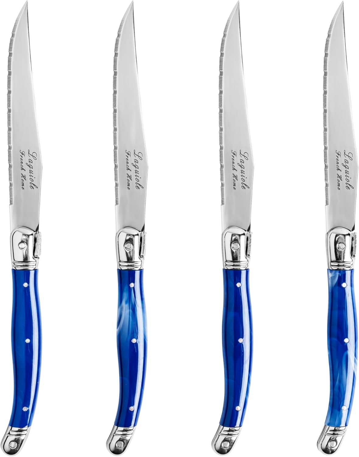 Steak Knives, Set of 4, Navy Blue
