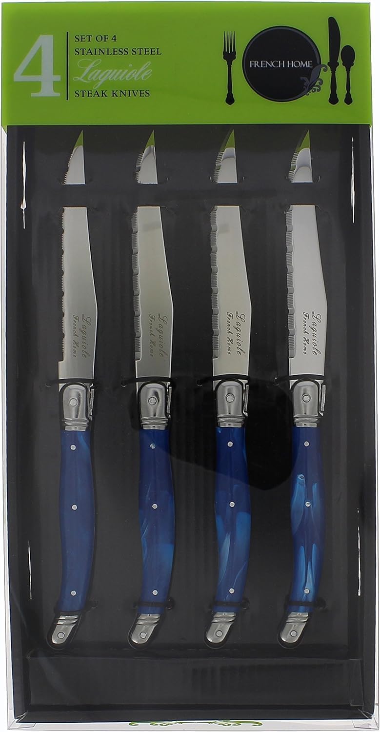 Steak Knives, Set of 4, Navy Blue