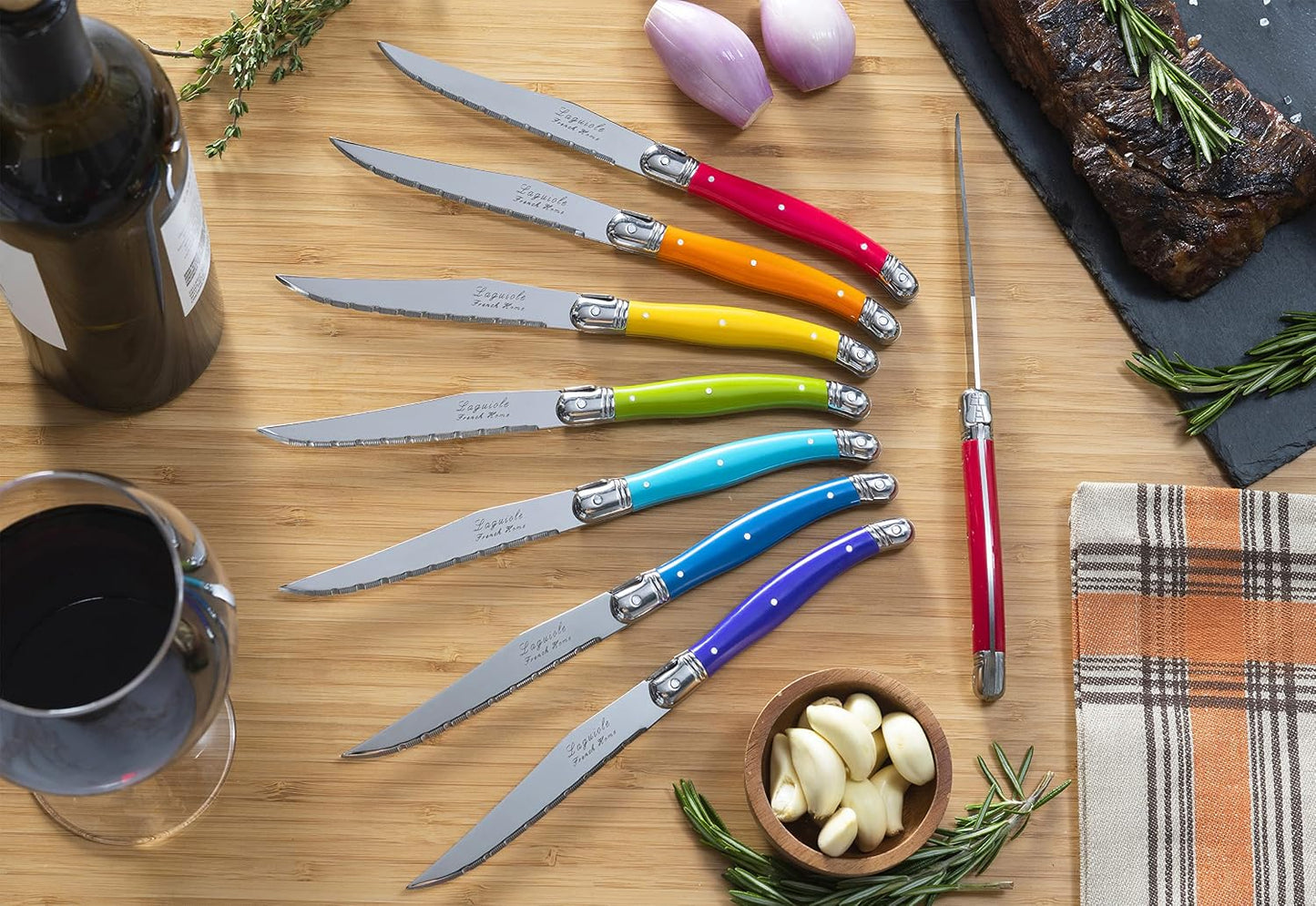 Steak Knives, Set of 4, Navy Blue