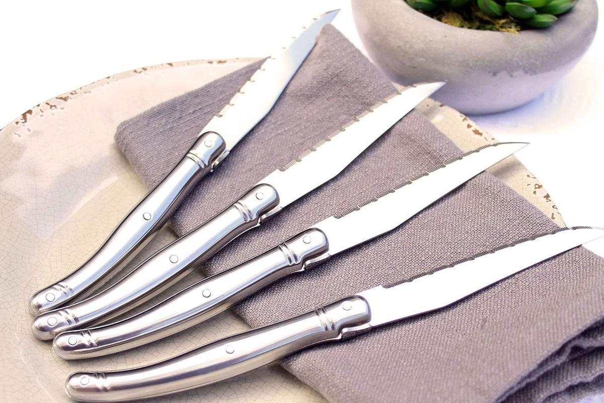Steak Knives, Set of 4, Navy Blue