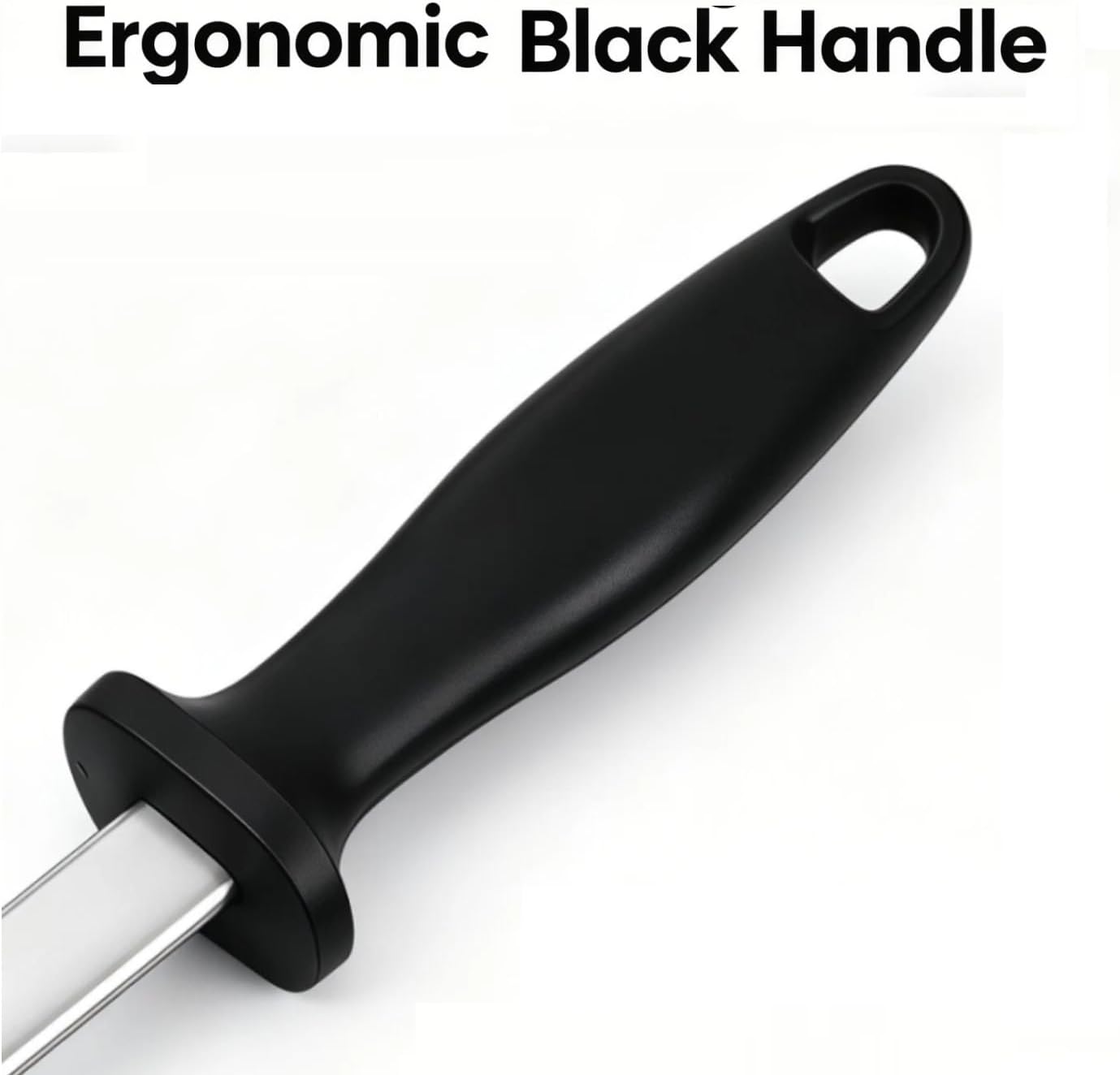 8 Inch Knife Sharpener Rod, Diamond Carbon Steel Knife Sharpener Stick, Professional Diamond Sharpening Steel Sharpener, ABS Handle Knife Honing Rod for Kitchen, Chef Knives