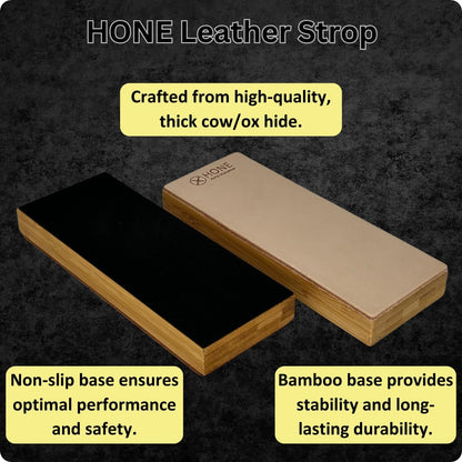 𝗛𝗢𝗡𝗘 Pro Accessories: Accessories Package Set with Premium Leather Strop, AngleMate, Diamond Discs #200, #400, #700, #1000, #2000, and #3000 Ceramic Disc.