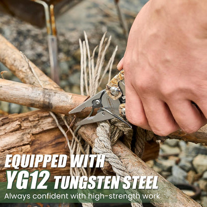 Multitool, 17-in-1 Stainless Steel Multi Tool Pliers with Self-Locking, Pocket Knife, Nylon Sheath, Professional (EDC) Multi-Tool for Survival, Camping and Hunting, Hiking, Gifts for Men