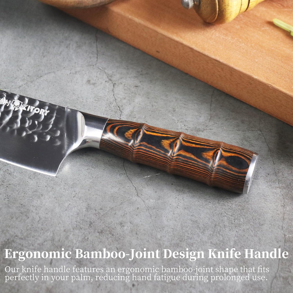 Kiritsuke Chef Knife 5.5", Small Japanese Kitchen Knives, HC German Stainless Steel, Hammered Finish Blade, Pakkawood Handle Cooking Cutlery 2025 Gifts for Home&Restaurant