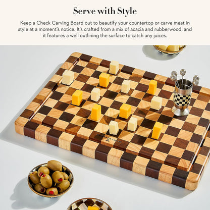 Wooden Carving Board, Check