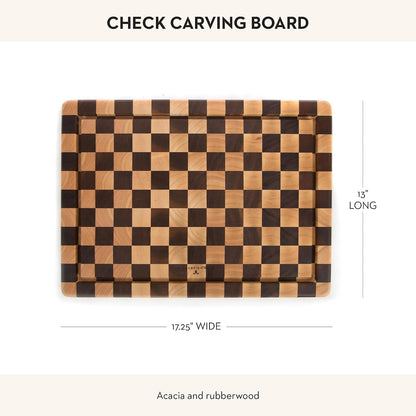 Wooden Carving Board, Check