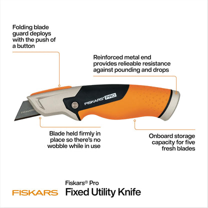 Pro Folding Utility Knife, Dual-Lock, 4.5" Folded Size