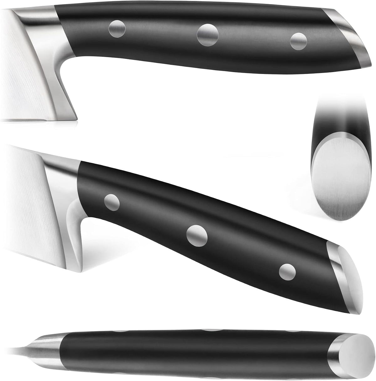Cangshan ALPS Series 502803 German Steel Forged 2-Piece Carving Set with Sheaths, Black