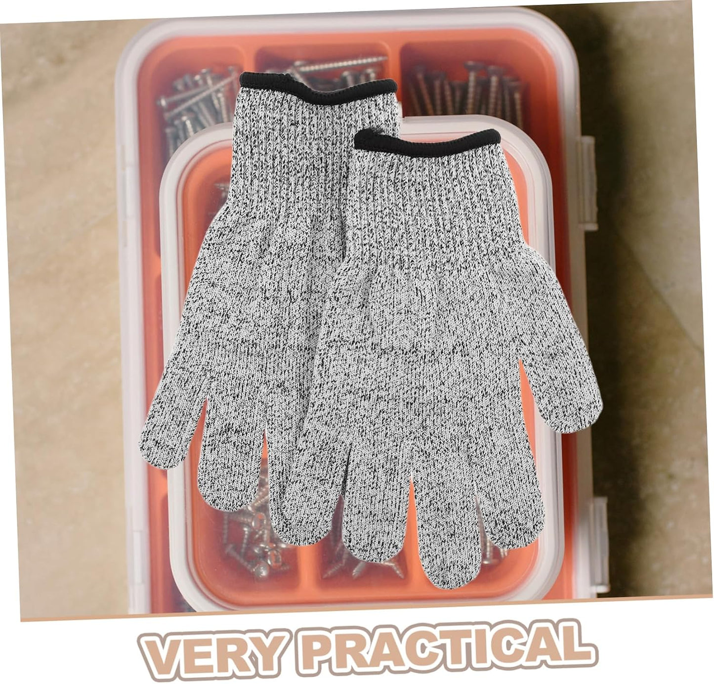 2 Pairs Cut Resistant Arm Sleeves Level 5 Cutproof Protective Sleeves for Kitchen and Gardening Breathable Wear-Resistant Safety Cutproof Forearm Protectors