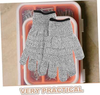 2 Pairs Cut Resistant Arm Sleeves Level 5 Cutproof Protective Sleeves for Kitchen and Gardening Breathable Wear-Resistant Safety Cutproof Forearm Protectors