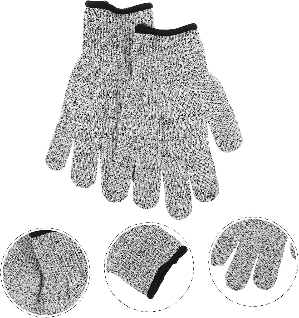 2 Pairs Cut Resistant Arm Sleeves Level 5 Cutproof Protective Sleeves for Kitchen and Gardening Breathable Wear-Resistant Safety Cutproof Forearm Protectors