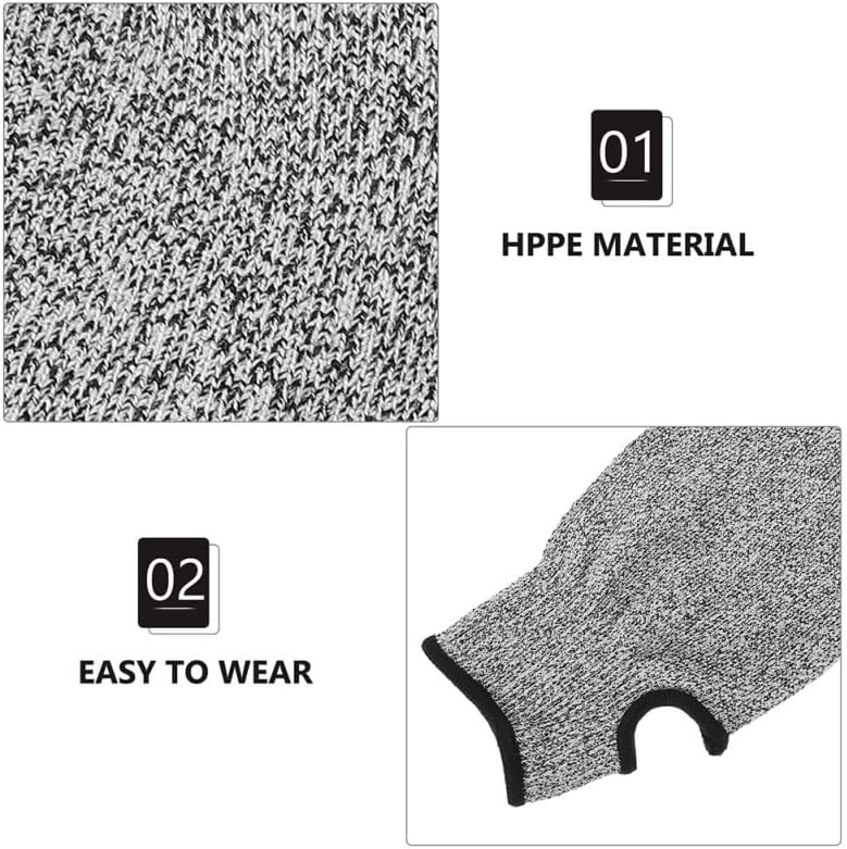 2 Pack Cut Resistant Arm Sleeves with Thumb Hole Level 5 Anti-Cut Arm Guards for Gardening Yard Work and Pet Grooming Forearm Protection | Forearm Covers, Dense Knit Construction, Adds Workday Coverage, for Workshops, Gardening, and Maintenance