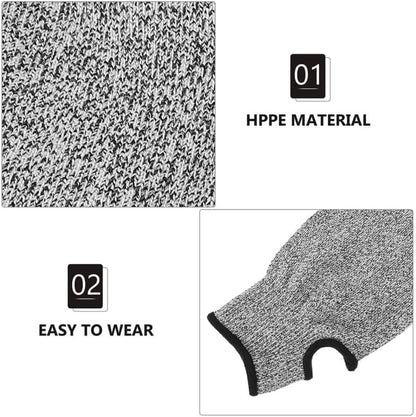 2 Pack Cut Resistant Arm Sleeves with Thumb Hole Level 5 Anti-Cut Arm Guards for Gardening Yard Work and Pet Grooming Forearm Protection | Forearm Covers, Dense Knit Construction, Adds Workday Coverage, for Workshops, Gardening, and Maintenance