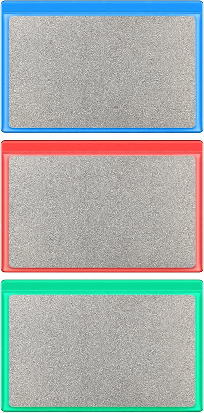3 Pieces Credit Card Size Sharpening Stone 300# 600# 1000# Credit Card Diamond File Set Card Sized- Extra-Fine, Fine and Coarse Diamond