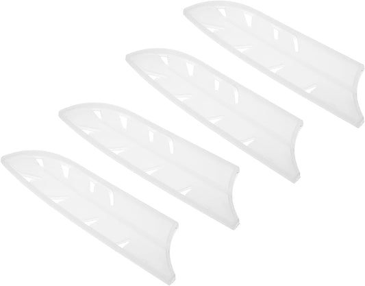 ABS Safety Knife Cover Sleeves for 7" Santoku Knife, Universal Chopping Edge Guard Blade Protector Sheath for Kitchen Bar, White, 18.2cm L, Pack of 4