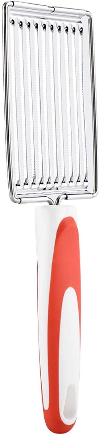 Luncheon Meat Cutter, Stainless Steel Luncheon Meat Cutter Tomato Slicer Fruits Cutter Luncheon Meat Slicer with Handle Cheese Boiled Egg Ham Tomato Serrated Slicing Knife (Orange)