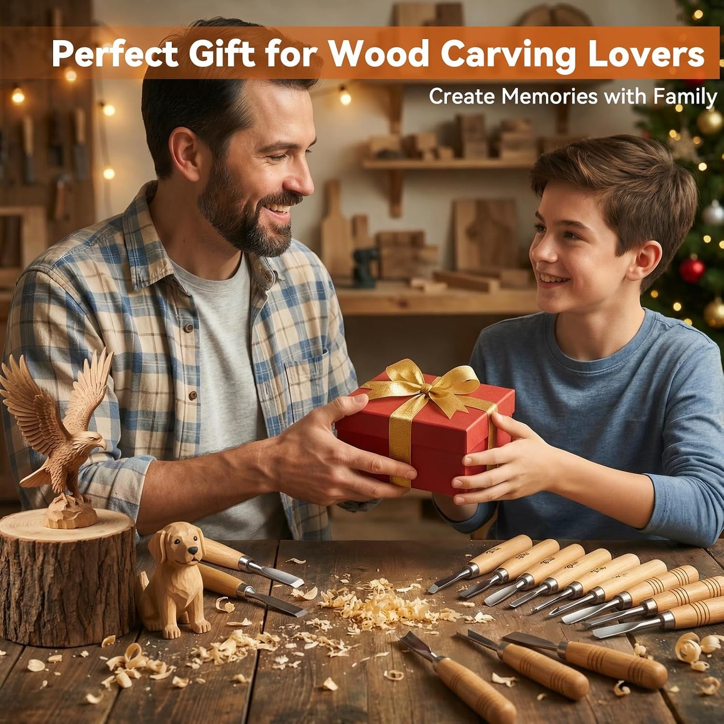 24PCS Wood Knife Kit Set Wood Carving Kit,Professional Chisel Set, including Small, Middle, Large size (24PCS)