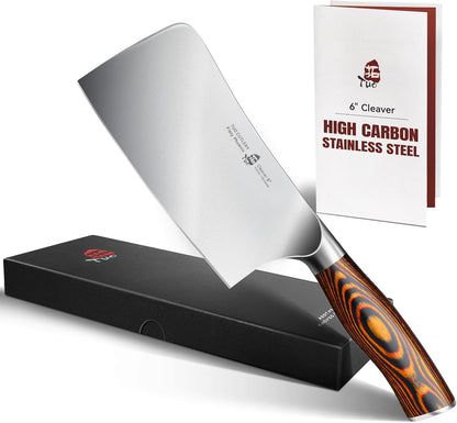 Santoku Knife, 7 inch Japanese Chef Knife for Vegetable Chopping & Meat Dicing, High Carbon German Steel, Ergonomic Handle - Fiery Phoenix Series